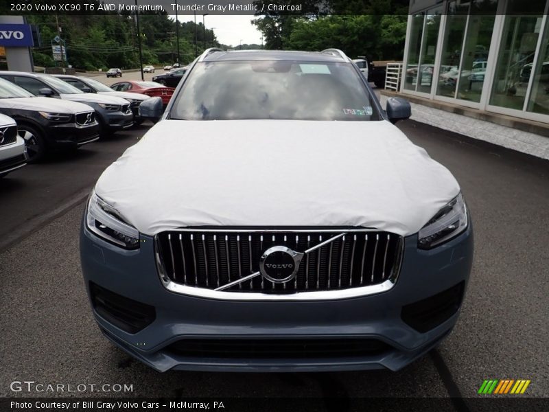 Thunder Gray Metallic / Charcoal 2020 Volvo XC90 T6 AWD Momentum