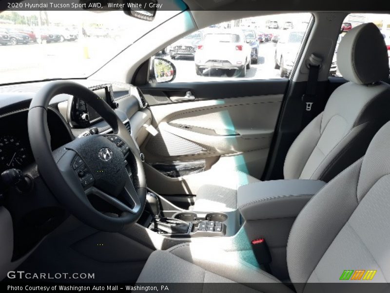 Winter White / Gray 2020 Hyundai Tucson Sport AWD