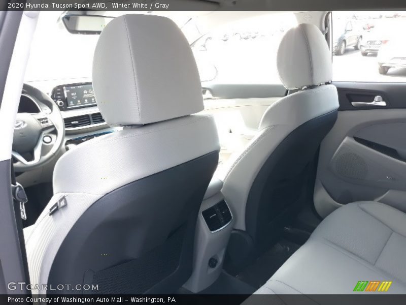 Winter White / Gray 2020 Hyundai Tucson Sport AWD