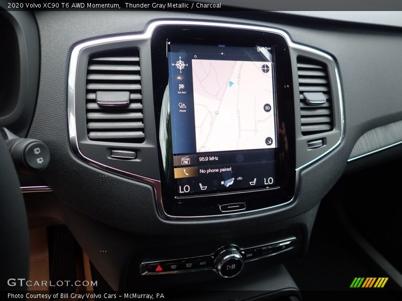 Thunder Gray Metallic / Charcoal 2020 Volvo XC90 T6 AWD Momentum