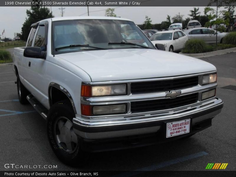 Summit White / Gray 1998 Chevrolet C/K K1500 Silverado Extended Cab 4x4