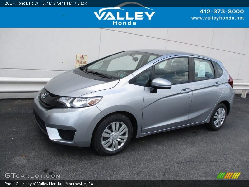 Lunar Silver Pearl / Black 2017 Honda Fit LX