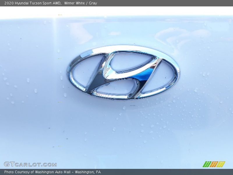 Winter White / Gray 2020 Hyundai Tucson Sport AWD