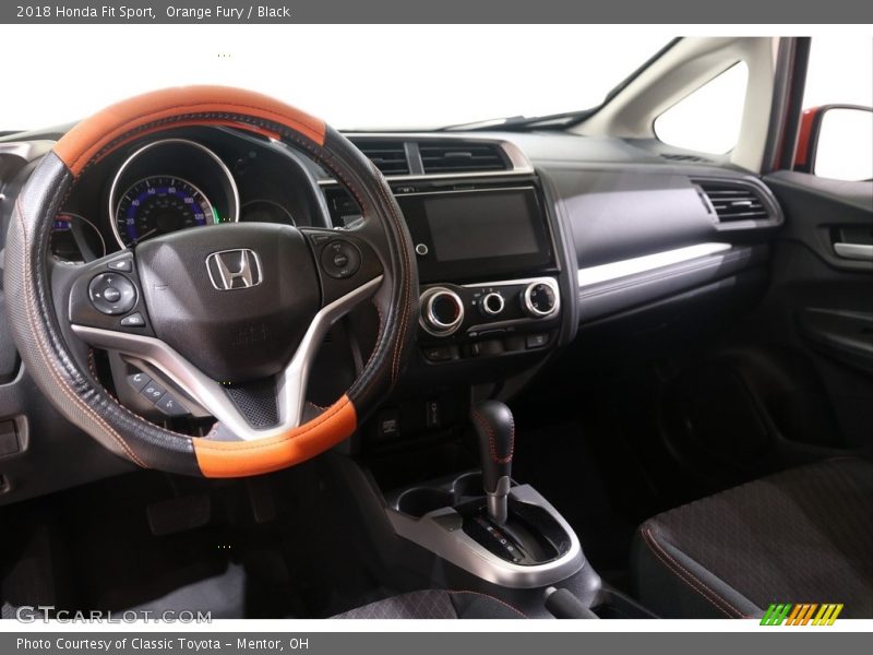 Orange Fury / Black 2018 Honda Fit Sport