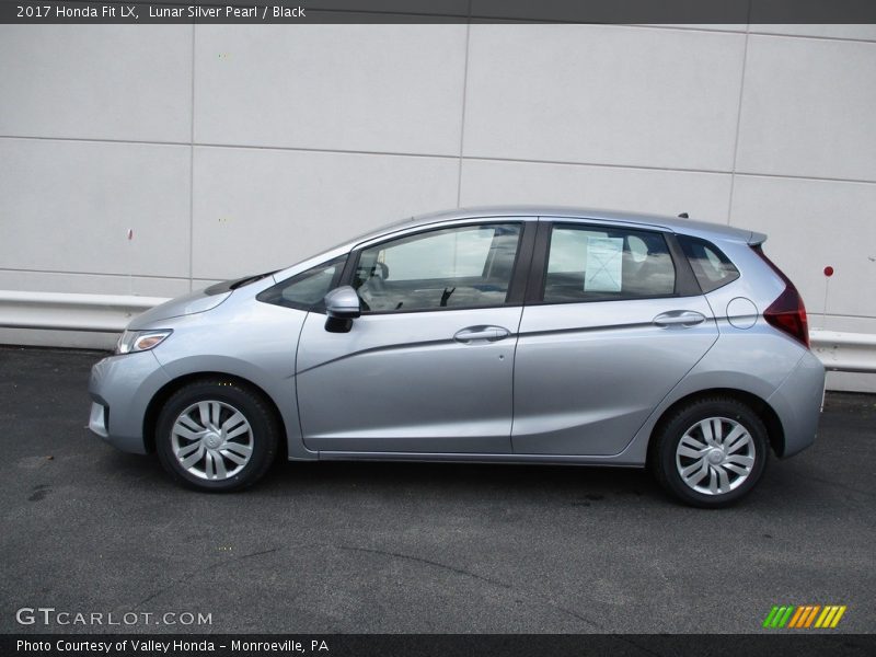 Lunar Silver Pearl / Black 2017 Honda Fit LX