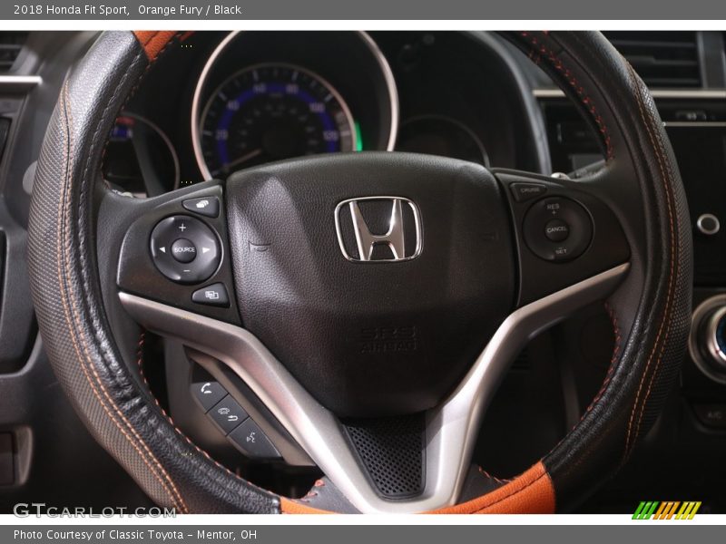 Orange Fury / Black 2018 Honda Fit Sport