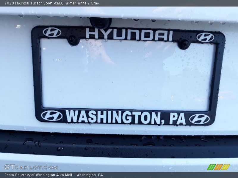 Winter White / Gray 2020 Hyundai Tucson Sport AWD