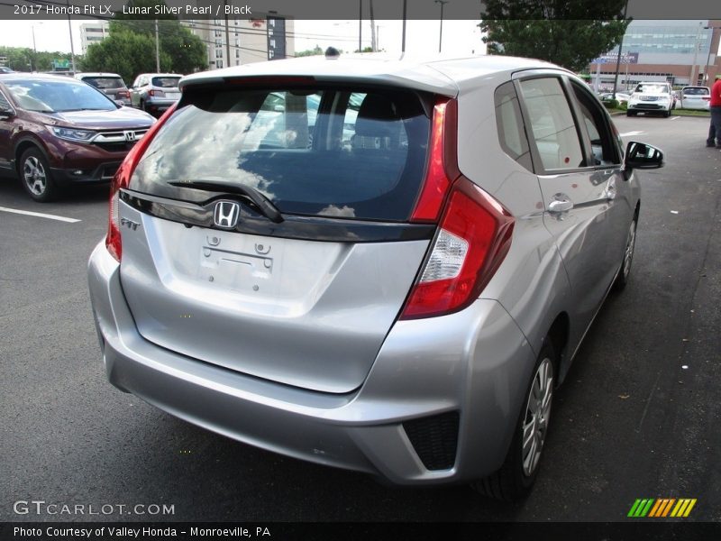 Lunar Silver Pearl / Black 2017 Honda Fit LX