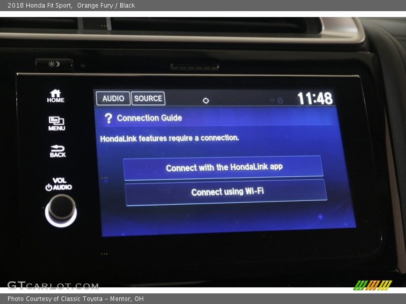 Orange Fury / Black 2018 Honda Fit Sport