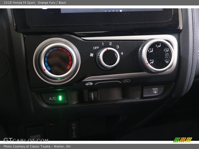 Orange Fury / Black 2018 Honda Fit Sport