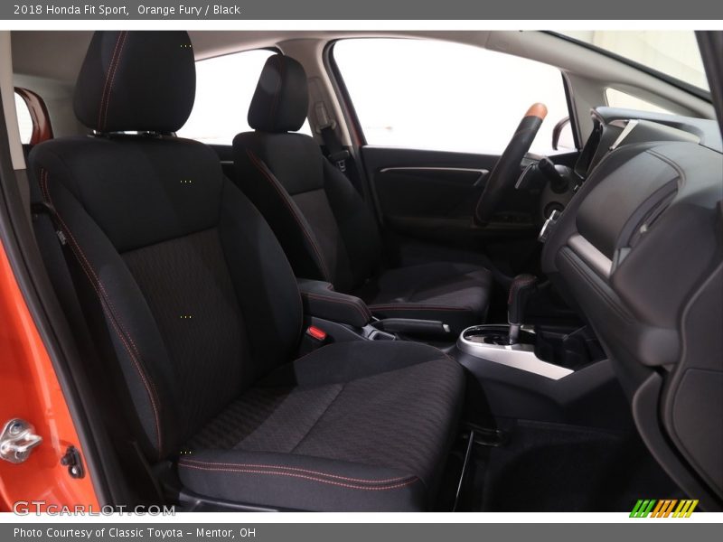 Orange Fury / Black 2018 Honda Fit Sport