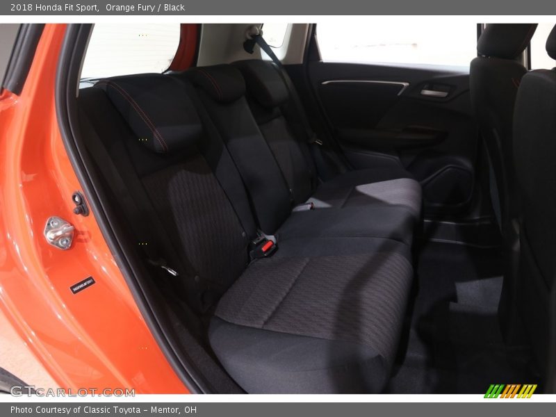 Orange Fury / Black 2018 Honda Fit Sport