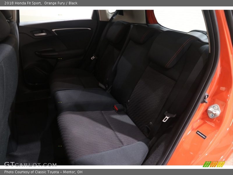 Orange Fury / Black 2018 Honda Fit Sport