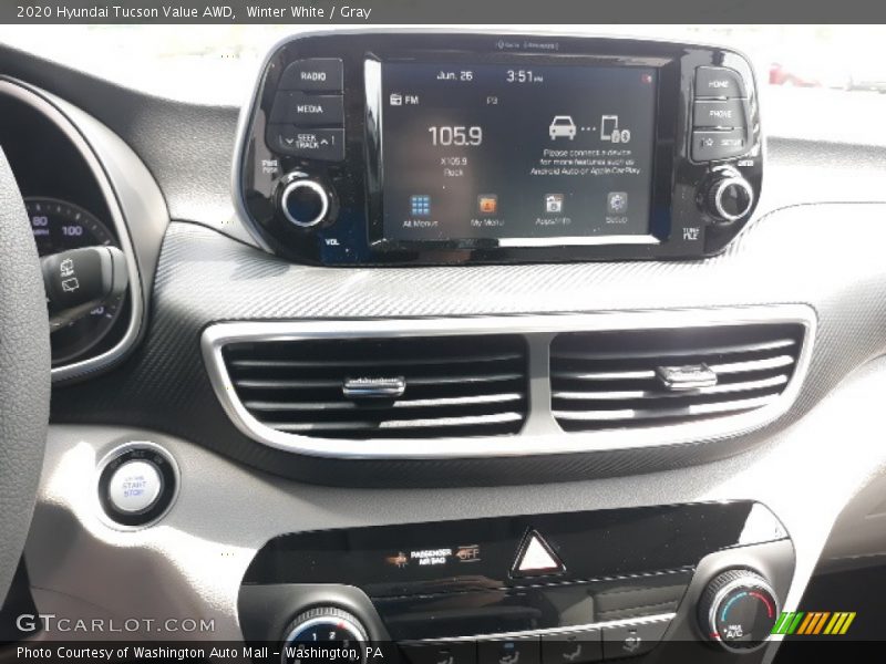 Winter White / Gray 2020 Hyundai Tucson Value AWD