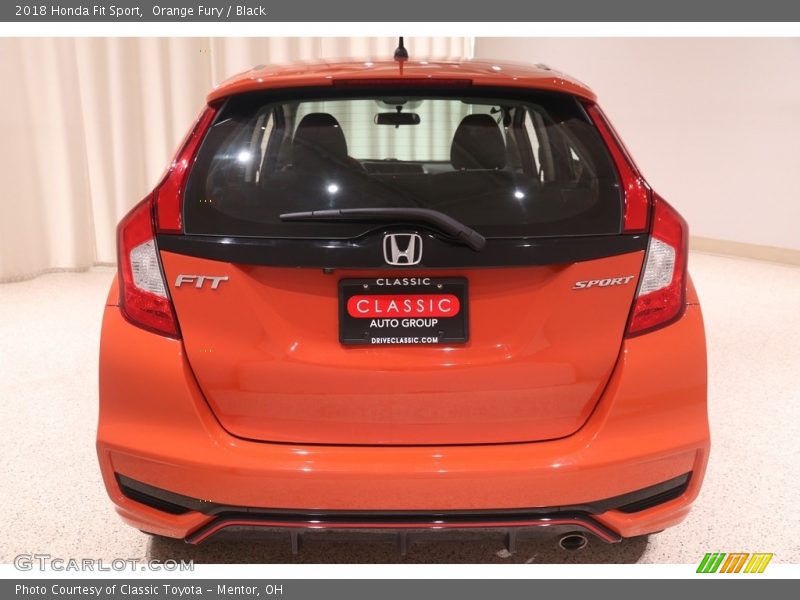 Orange Fury / Black 2018 Honda Fit Sport