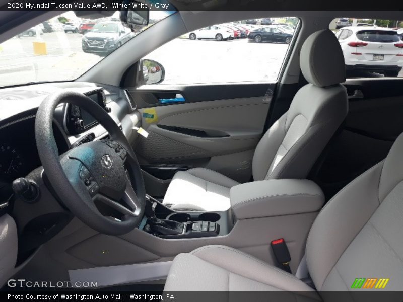 Winter White / Gray 2020 Hyundai Tucson Value AWD