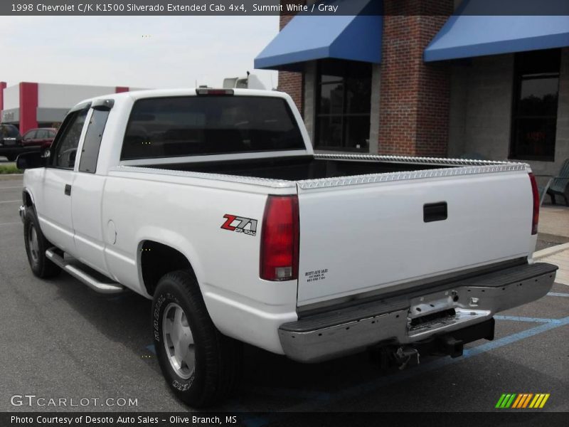 Summit White / Gray 1998 Chevrolet C/K K1500 Silverado Extended Cab 4x4