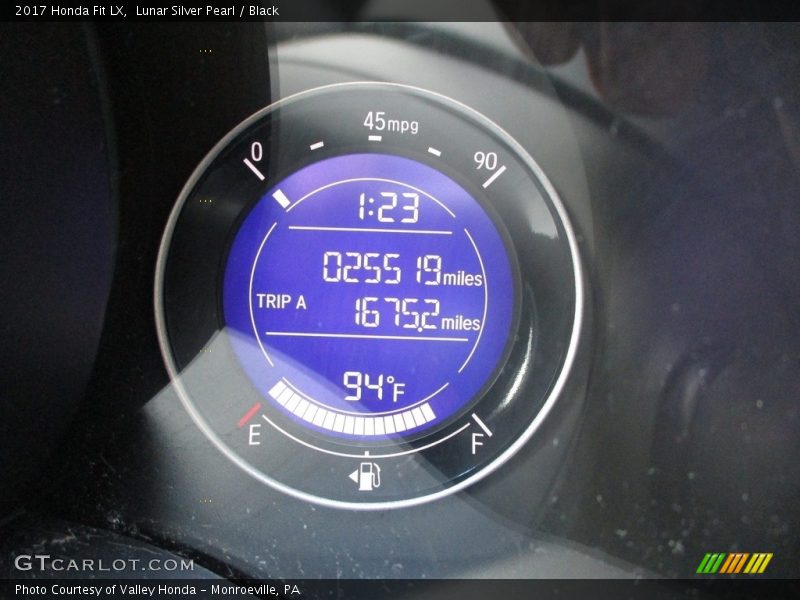 Lunar Silver Pearl / Black 2017 Honda Fit LX