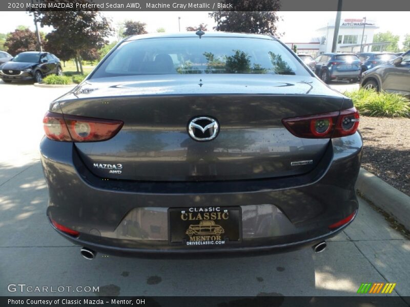 Machine Gray Metallic / Black 2020 Mazda MAZDA3 Preferred Sedan AWD