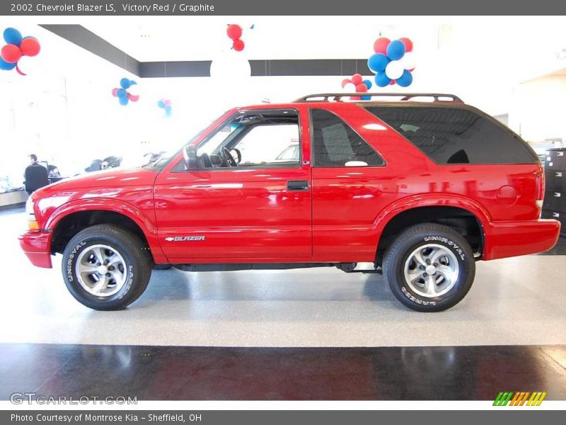 Victory Red / Graphite 2002 Chevrolet Blazer LS