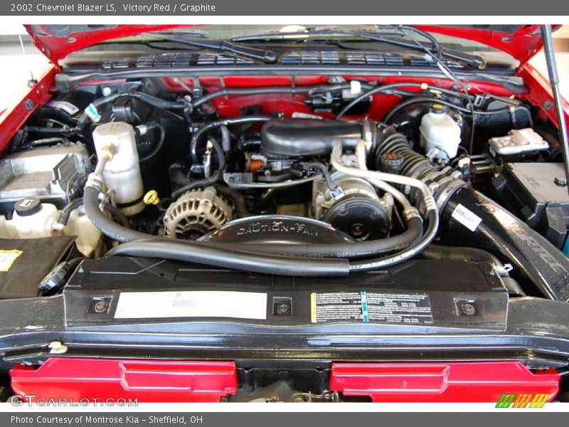Victory Red / Graphite 2002 Chevrolet Blazer LS