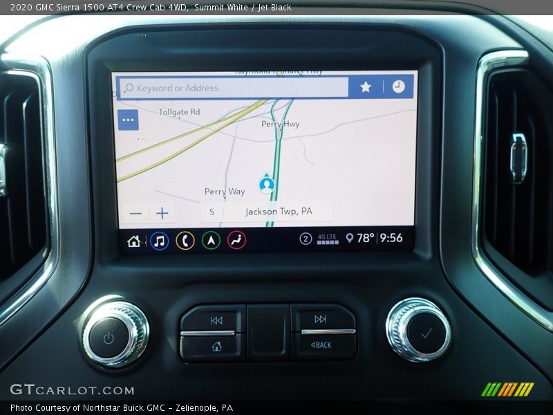 Navigation of 2020 Sierra 1500 AT4 Crew Cab 4WD