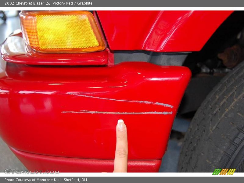 Victory Red / Graphite 2002 Chevrolet Blazer LS