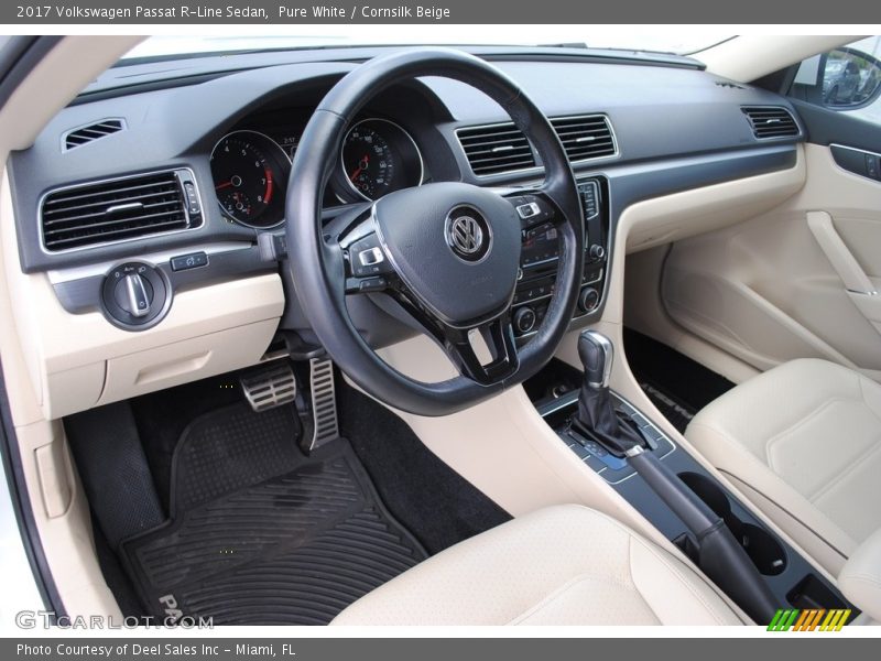 Pure White / Cornsilk Beige 2017 Volkswagen Passat R-Line Sedan