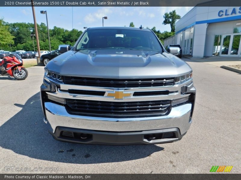 Satin Steel Metallic / Jet Black 2020 Chevrolet Silverado 1500 LT Double Cab 4x4