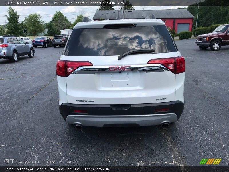 White Frost Tricoat / Cocoa/Light Ash Gray 2019 GMC Acadia SLT AWD