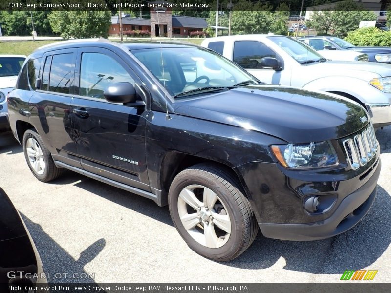 Black / Light Pebble Beige/Dark Slate Gray 2016 Jeep Compass Sport