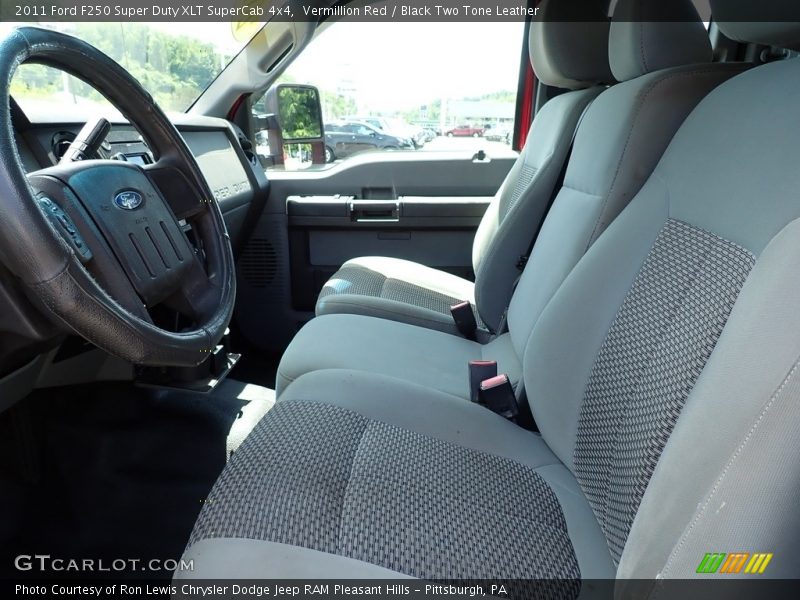 Vermillion Red / Black Two Tone Leather 2011 Ford F250 Super Duty XLT SuperCab 4x4