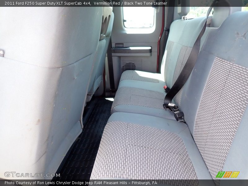 Vermillion Red / Black Two Tone Leather 2011 Ford F250 Super Duty XLT SuperCab 4x4
