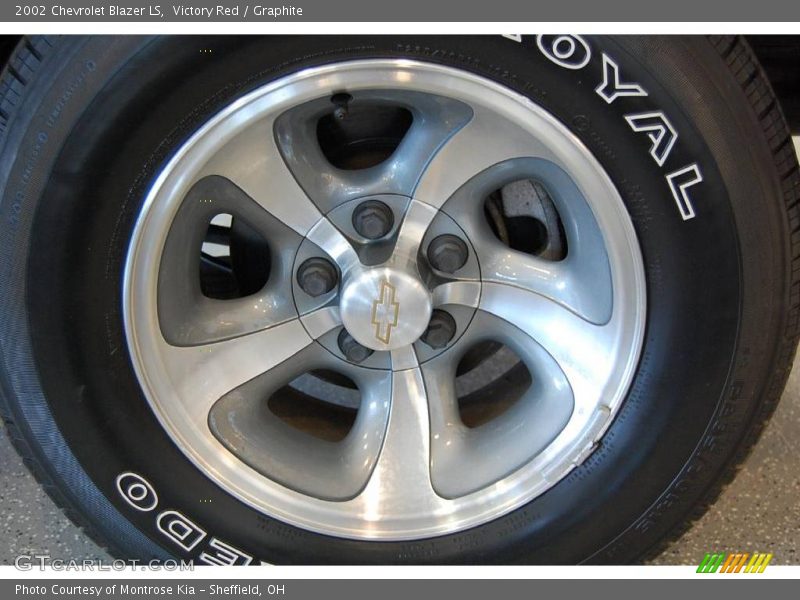 Victory Red / Graphite 2002 Chevrolet Blazer LS
