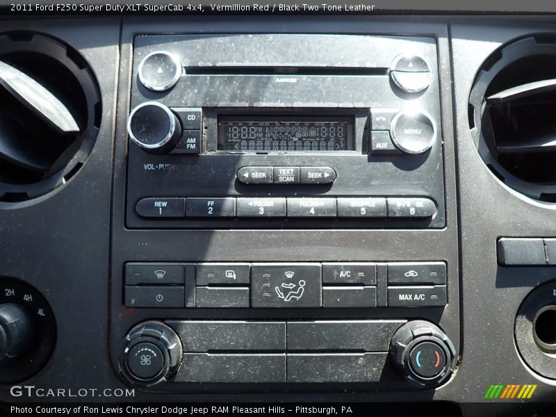 Vermillion Red / Black Two Tone Leather 2011 Ford F250 Super Duty XLT SuperCab 4x4