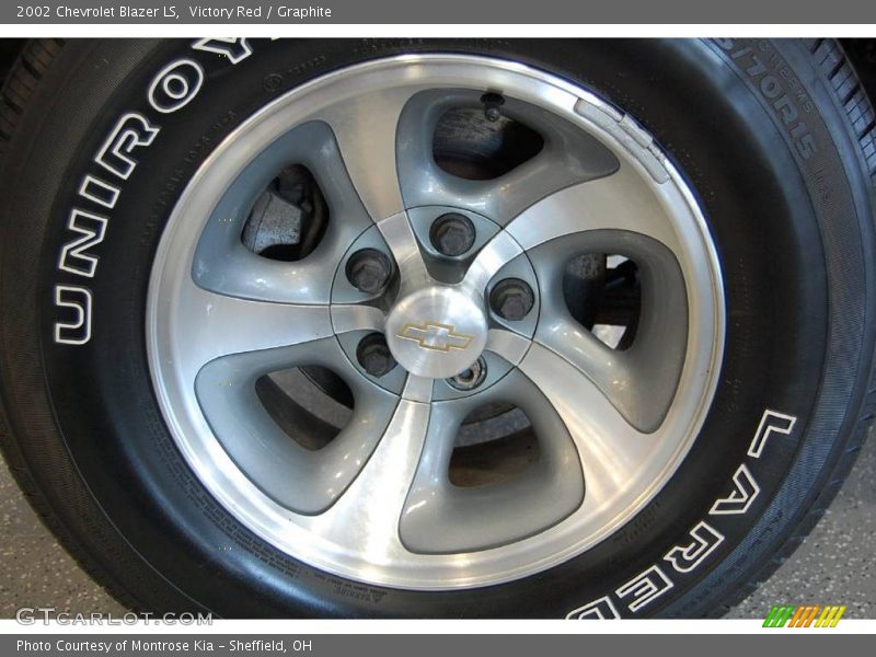 Victory Red / Graphite 2002 Chevrolet Blazer LS