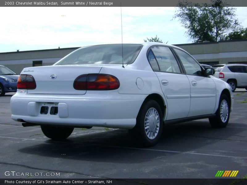 Summit White / Neutral Beige 2003 Chevrolet Malibu Sedan