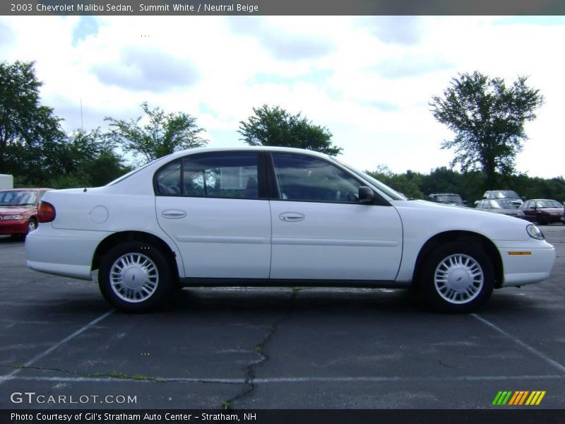 Summit White / Neutral Beige 2003 Chevrolet Malibu Sedan