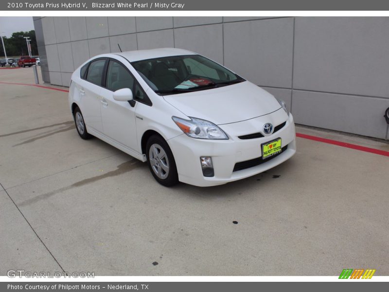 Blizzard White Pearl / Misty Gray 2010 Toyota Prius Hybrid V