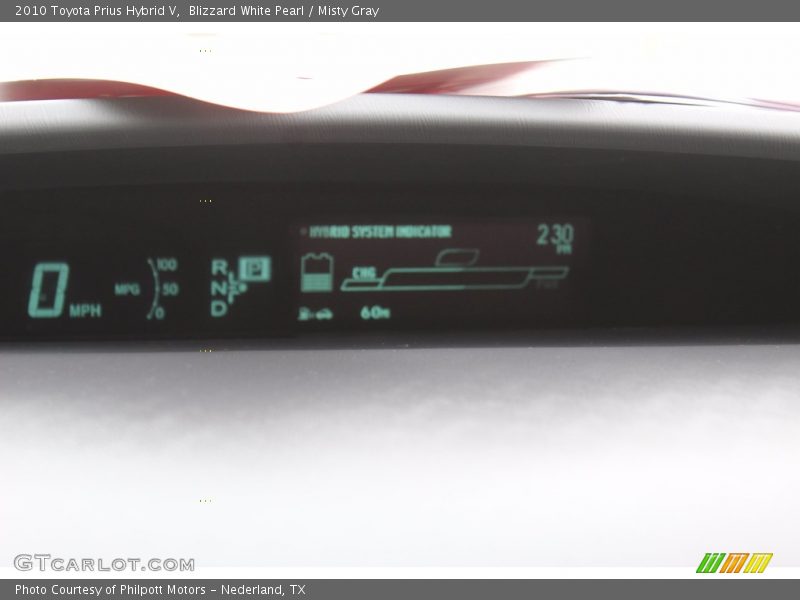 Blizzard White Pearl / Misty Gray 2010 Toyota Prius Hybrid V