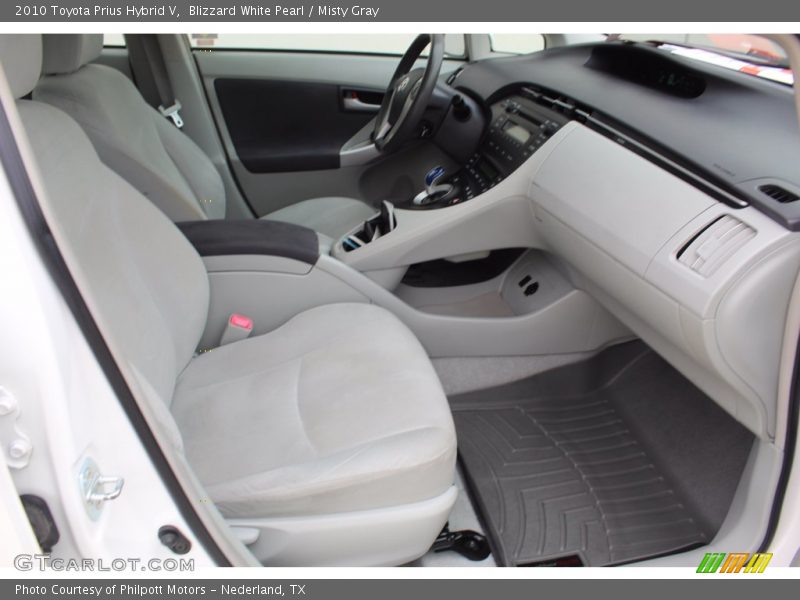 Blizzard White Pearl / Misty Gray 2010 Toyota Prius Hybrid V
