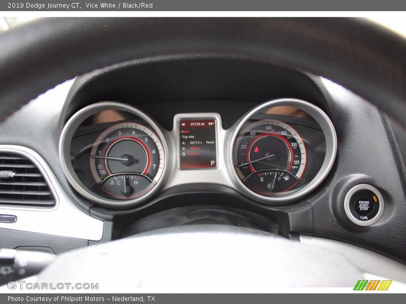 Vice White / Black/Red 2019 Dodge Journey GT