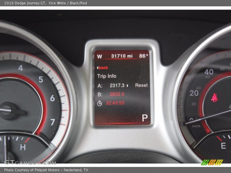 Vice White / Black/Red 2019 Dodge Journey GT