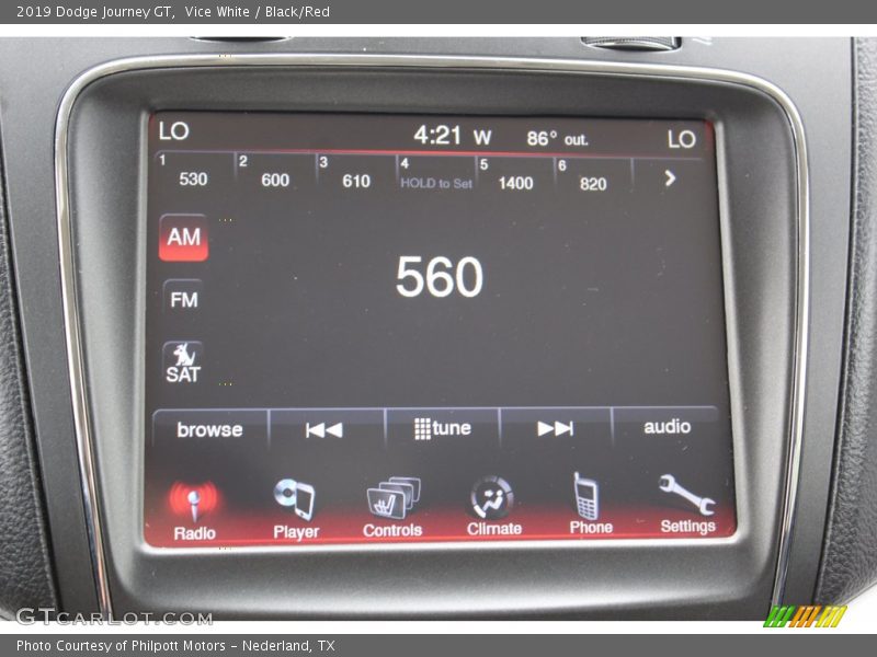 Vice White / Black/Red 2019 Dodge Journey GT