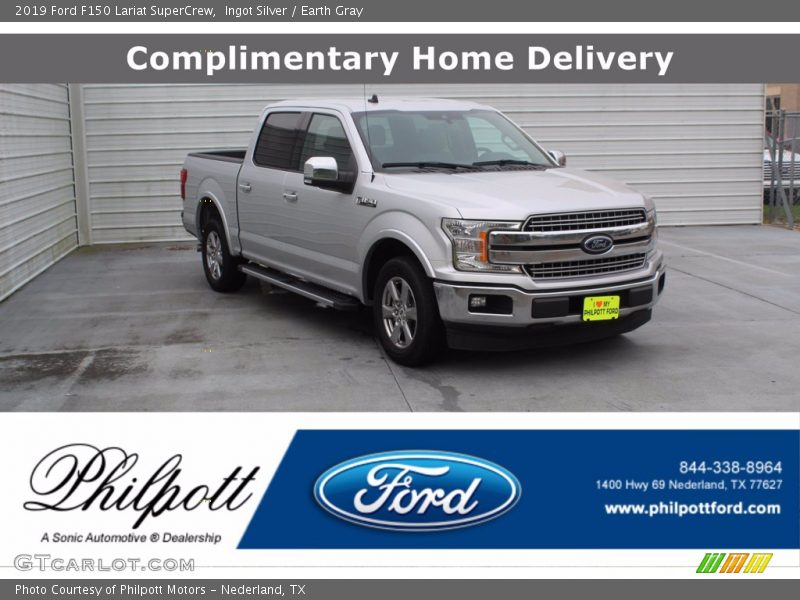Ingot Silver / Earth Gray 2019 Ford F150 Lariat SuperCrew