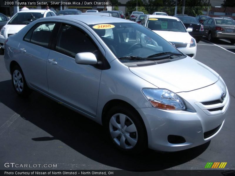 Silver Streak Mica / Dark Charcoal 2008 Toyota Yaris Sedan