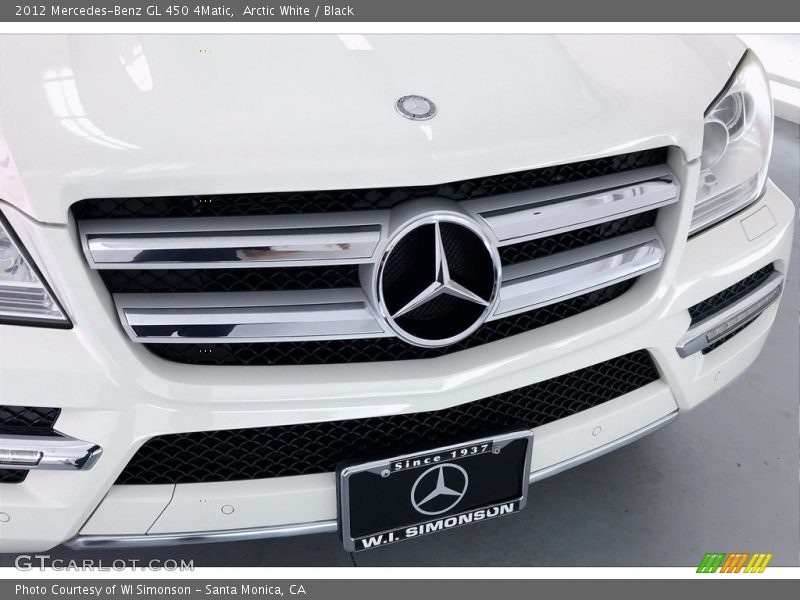 Arctic White / Black 2012 Mercedes-Benz GL 450 4Matic