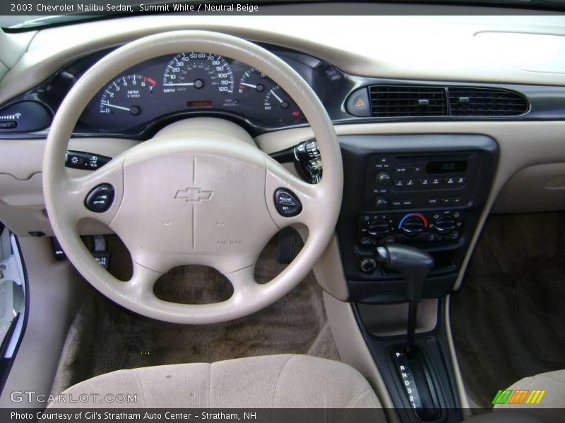 Summit White / Neutral Beige 2003 Chevrolet Malibu Sedan