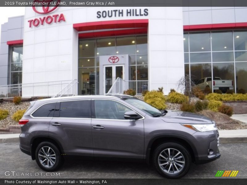 Predawn Gray Mica / Ash 2019 Toyota Highlander XLE AWD