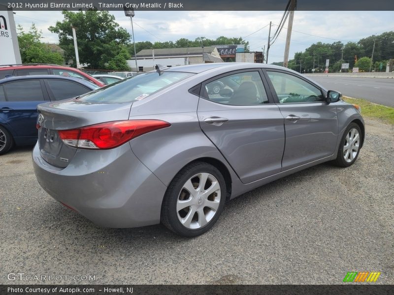 Titanium Gray Metallic / Black 2012 Hyundai Elantra Limited